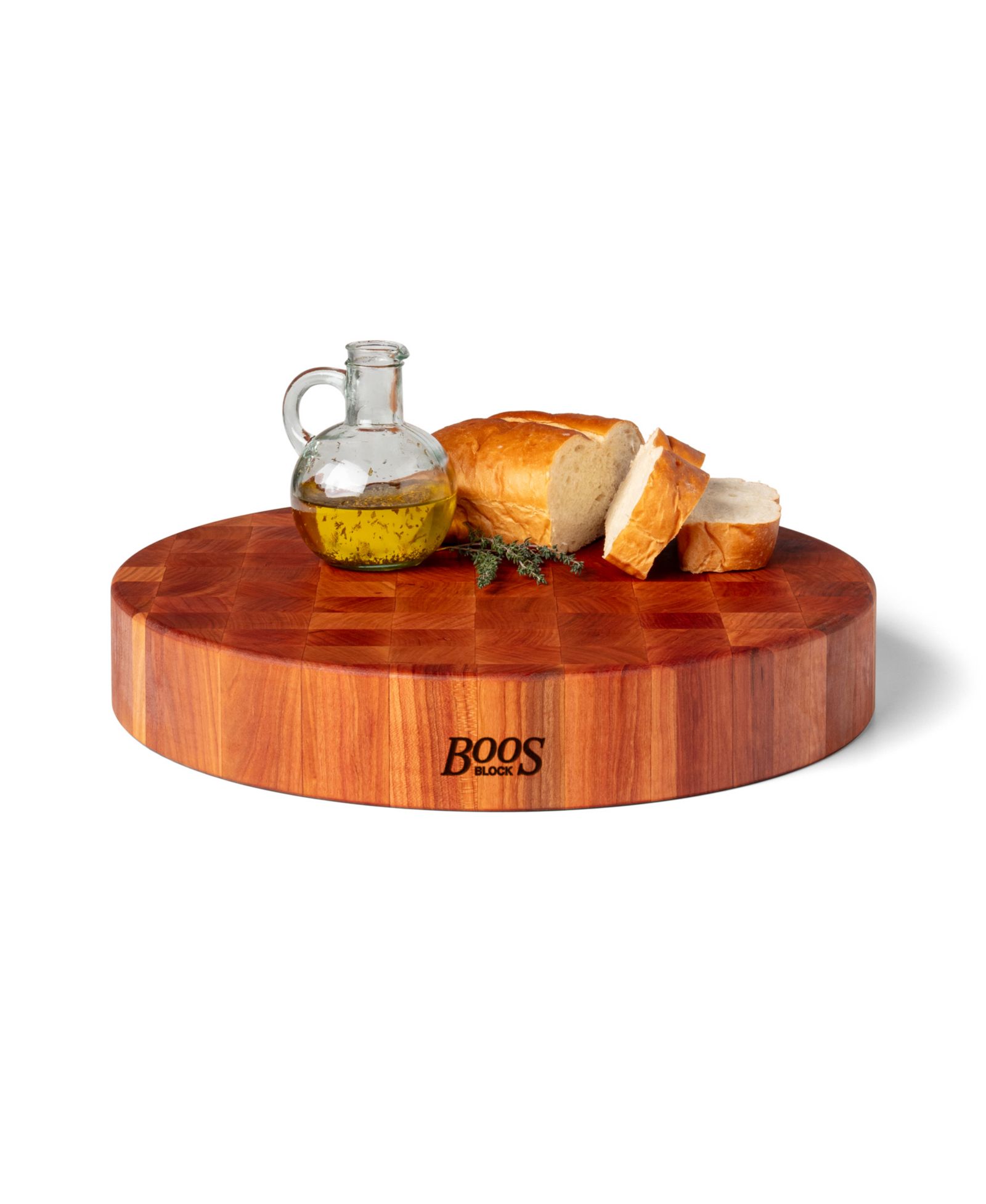 John Boos CCB Series 18" Round Wooden Cherry Cutting Board