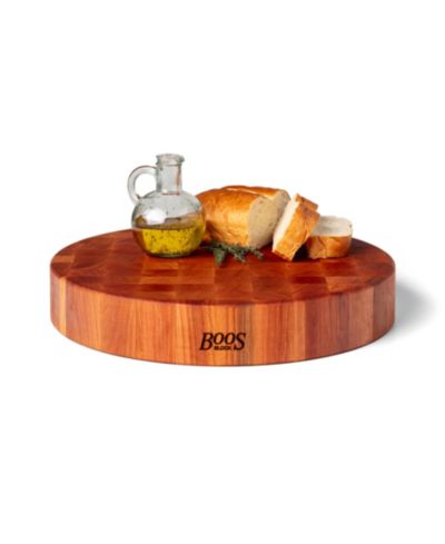 John Boos CCB Series 18" Round Wooden Cherry Cutting Board