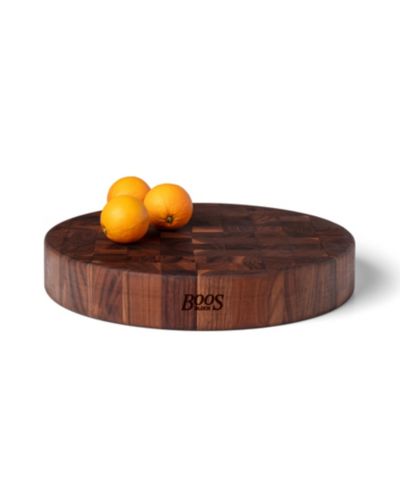 John Boos CCB Series 18" Round Wooden Walnut Cutting Board