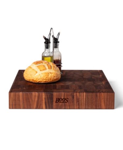 John Boos CCB Series Square Wooden Walnut Cutting Board, 18" x 18"