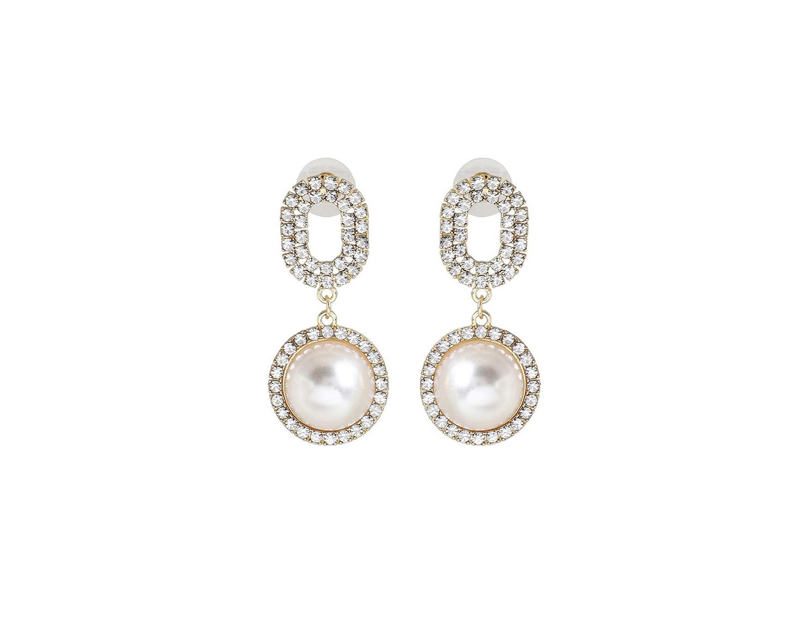 Женские серьги SOHI Gold Embellished Snowball Drop