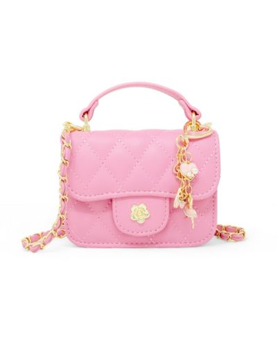 ZOMI GEMS Girls Tiny Quilted Ballet Charm Handbag, Pink