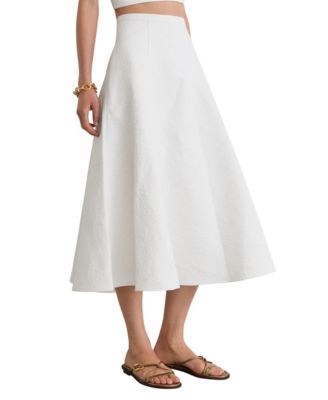 Женский REISS Tara High-Waisted A-Line Raised Floral Jacquard Midi Skirt