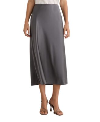 REISS Women's Sofia Silk Slip Skirts