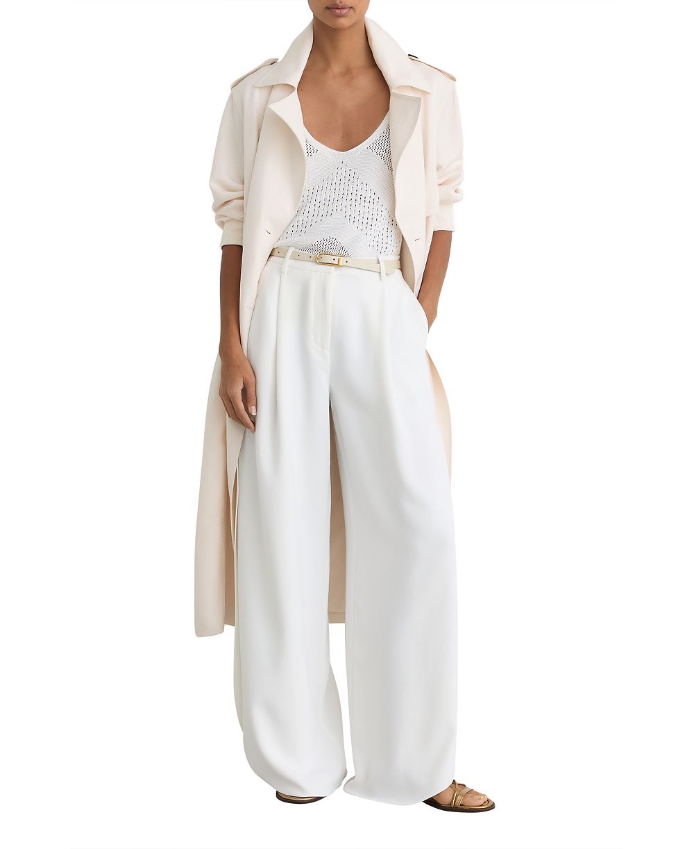 REISS Women's Deena Occasion Side Split Wide-Leg Pants
