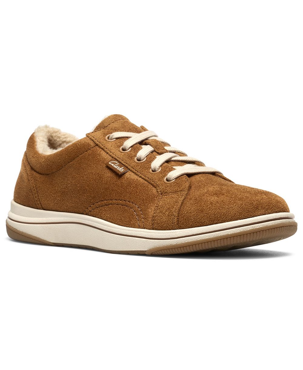 Clarks женские кроссовки Breeze из теплой замши с искусственным мехом