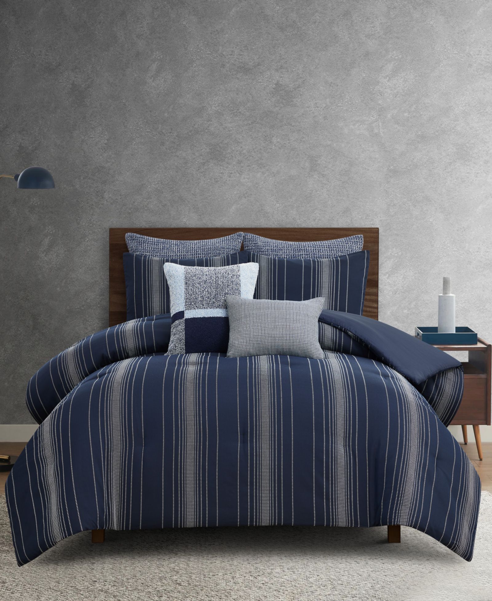 Perry Ellis Harper Striped 3-Pc. Comforter Set, Full/Queen