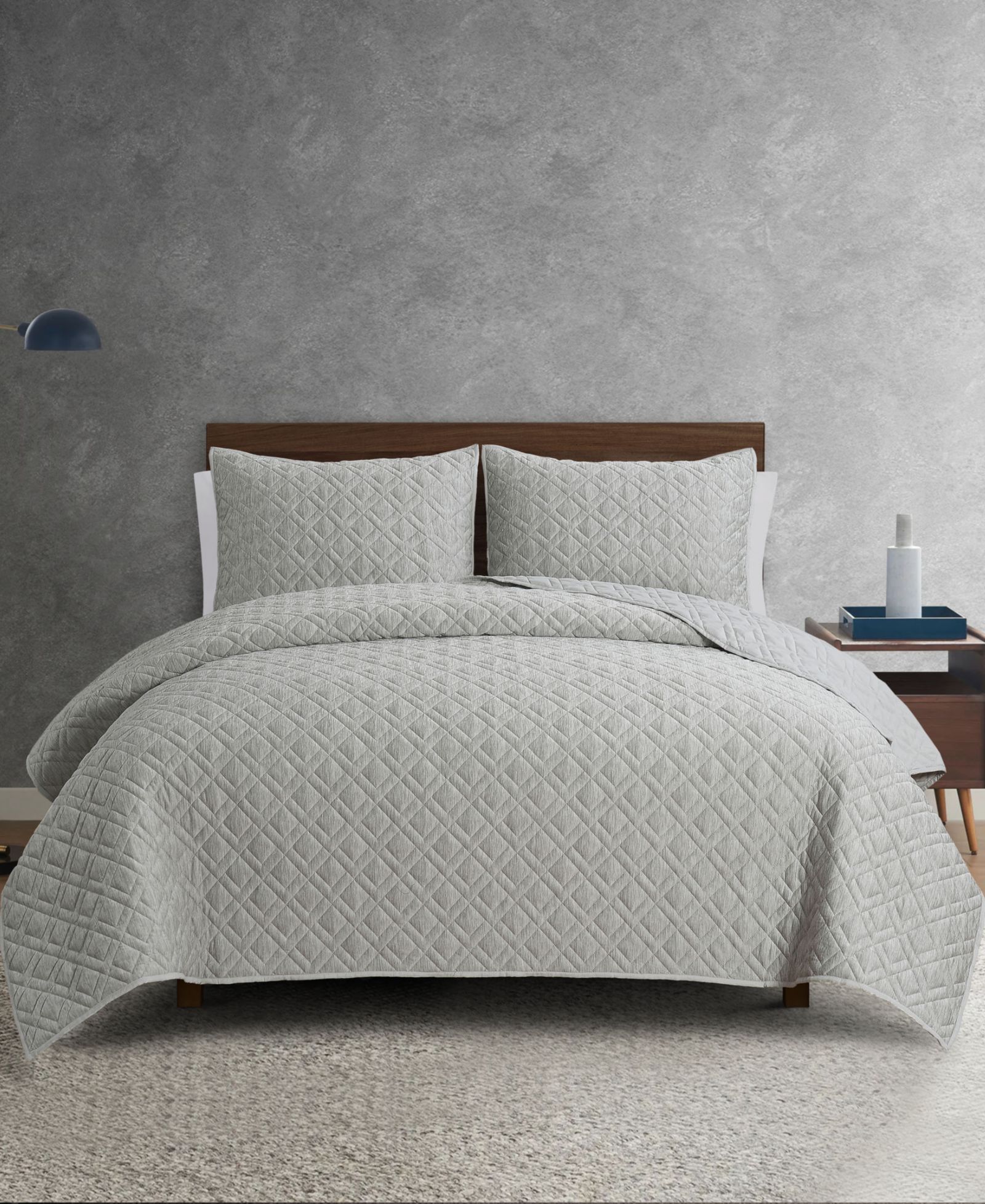 Perry Ellis Henley Jacquard 3-Pc. Quilt Set, King