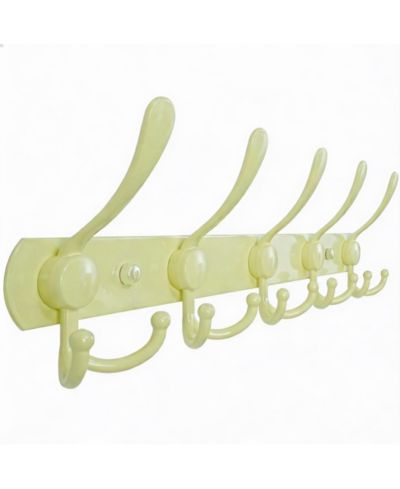 YIGII Stainless Steel 5-Tri Hook Wall Rack, Durable, Anti-Tear, Multi-Purpose
