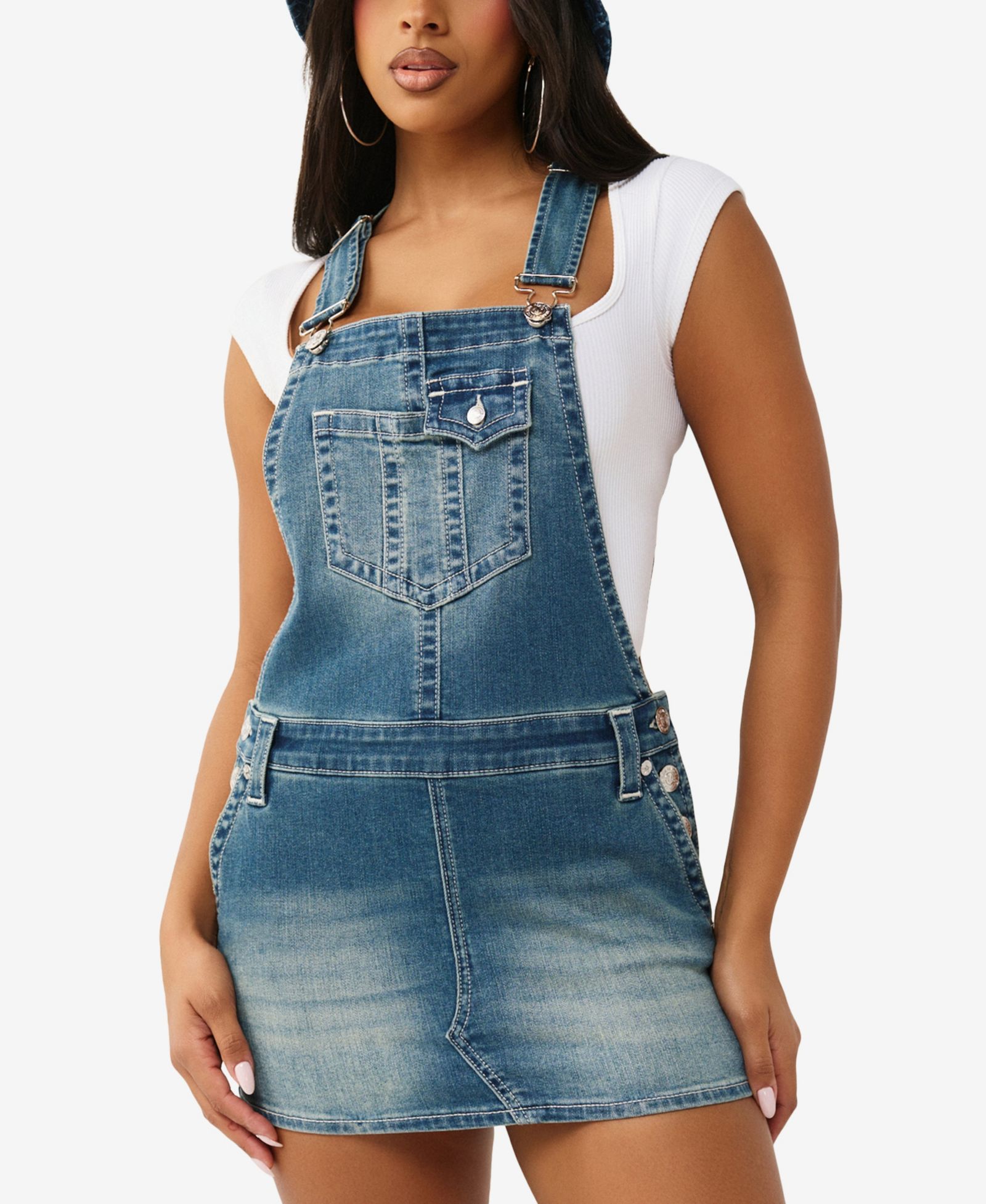 Женское джинсовое платье-комбинезон True Religion