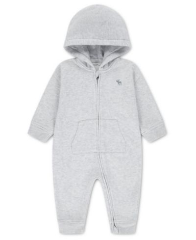 abercrombie kids Baby Boys' Essential Fleece Hooded Coverall
