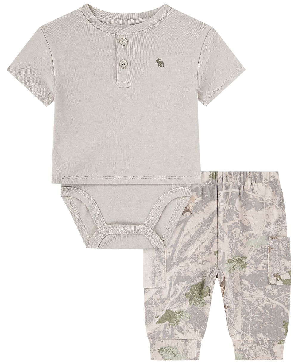 Детский комплект из боди с коротким рукавом и брюк-карго abercrombie kids