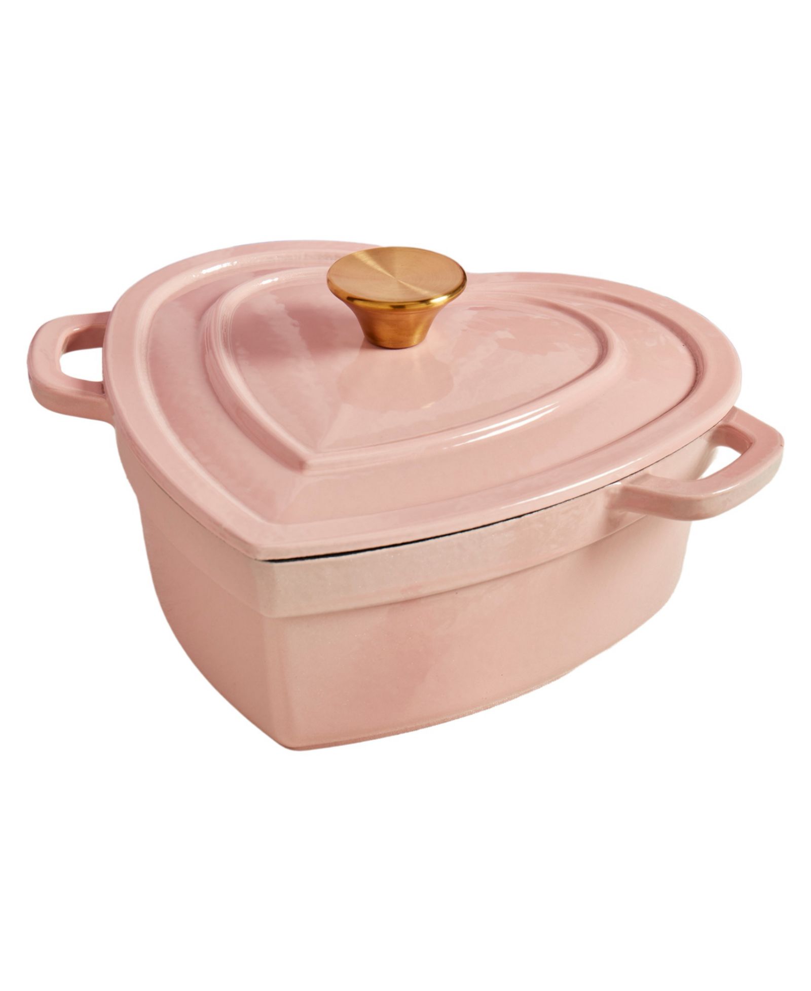 Smith and Clark 3-Quart Enameled Cast Iron Heart-Shaped Dutch Oven