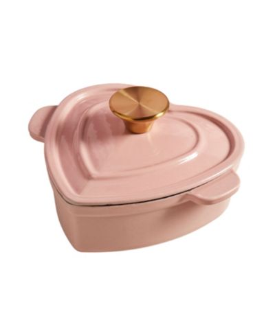Smith and Clark 1-Quart Enameled Cast Iron Heart-Shaped Dutch Oven