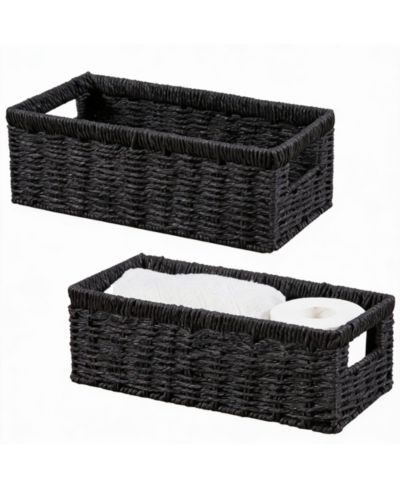 YIGII Handmade Paper Rope Baskets with Handles
