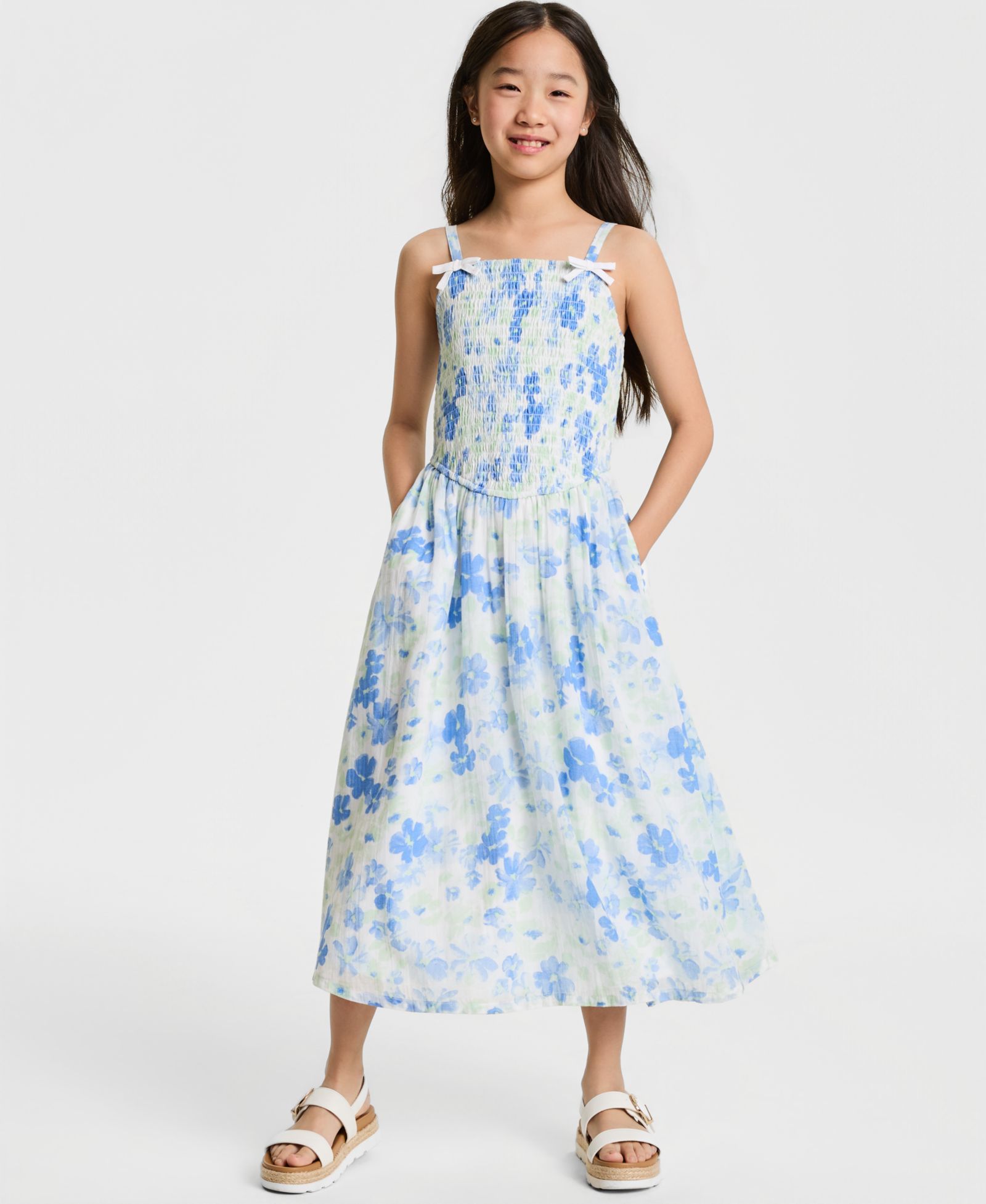 abercrombie kids Girls' Smocked Maxi Dress