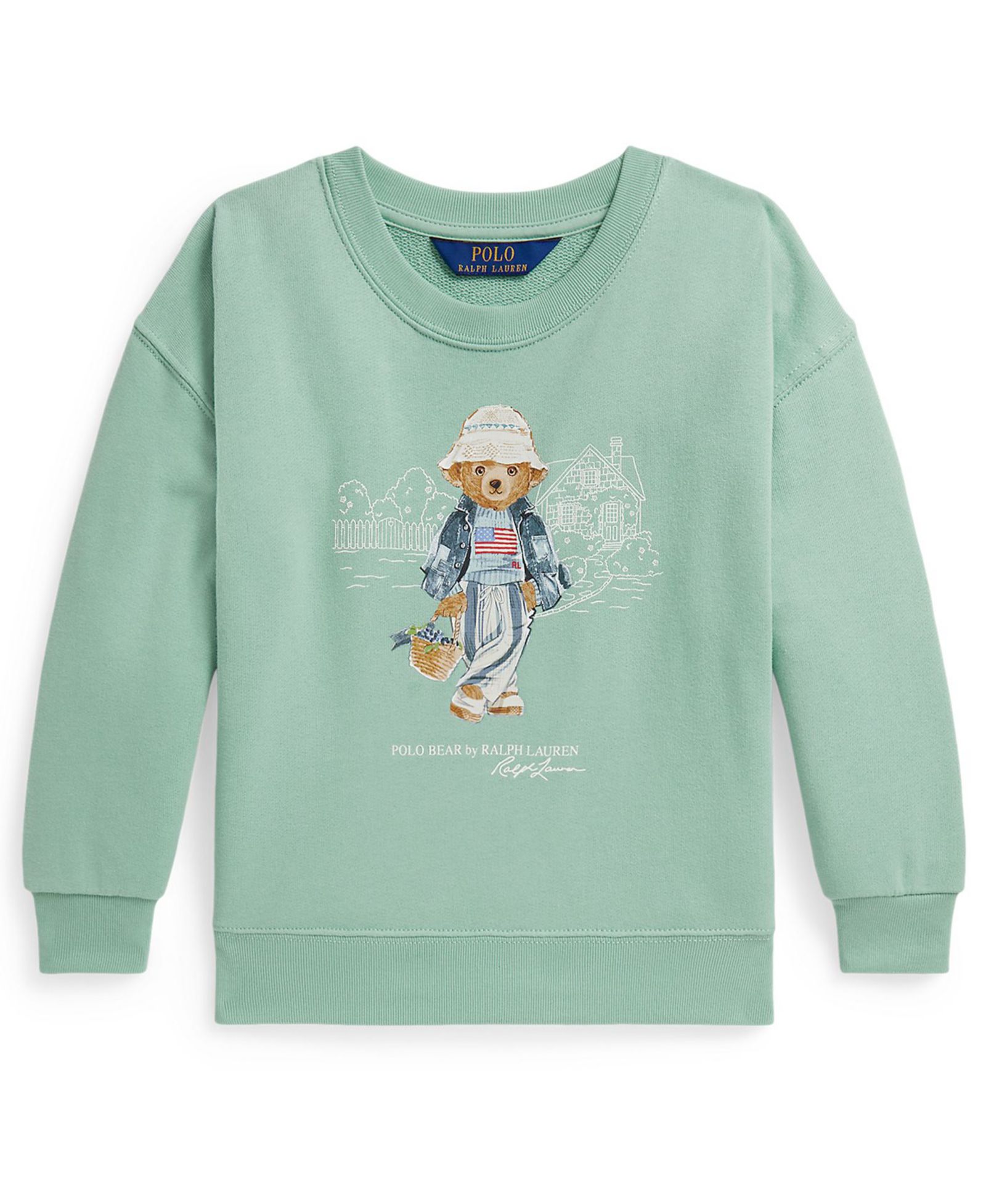 Polo Ralph Lauren Girls' 2-6X Polo Bear Terry Pull-On Sweatshirt