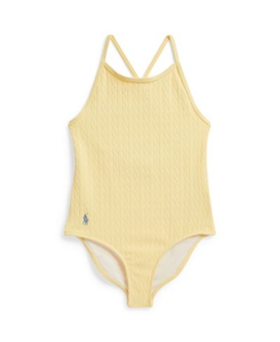 Polo Ralph Lauren Детский слитный купальник с узором Mini-Cable Jacquard
