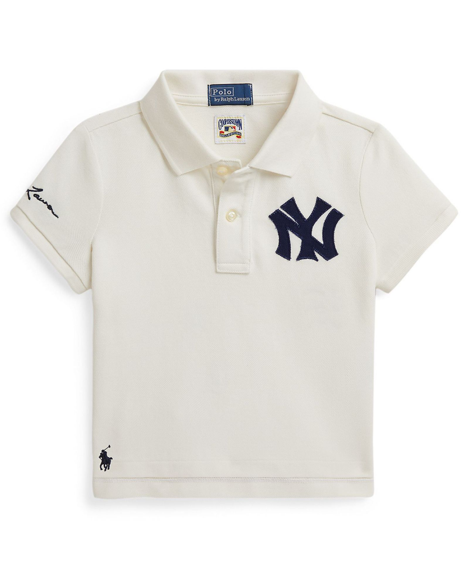 Polo Ralph Lauren Girls' 2T-6X Two-Button Placket Yankees Polo Shirt