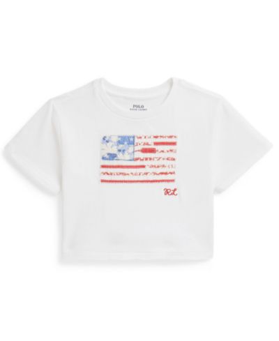 Polo Ralph Lauren Детская футболка с цветочным принтом и воротником crewneck