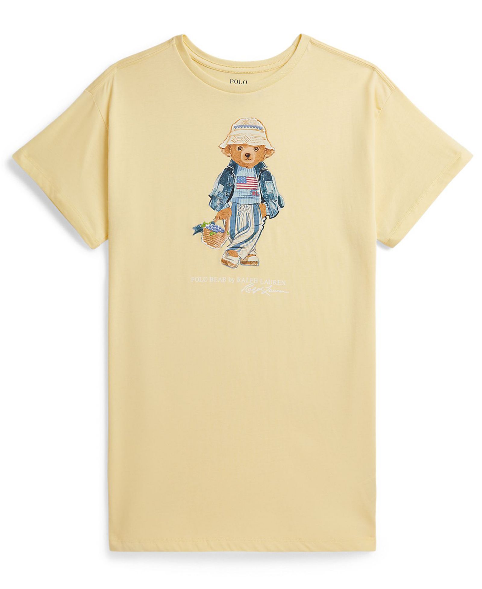 Детское платье Polo Ralph Lauren Girls' 7-16 Polo Bear Crewneck Jersey