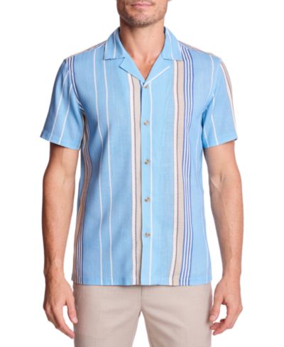 Paisley & Gray Men's Camp Collar Stripe Shirt