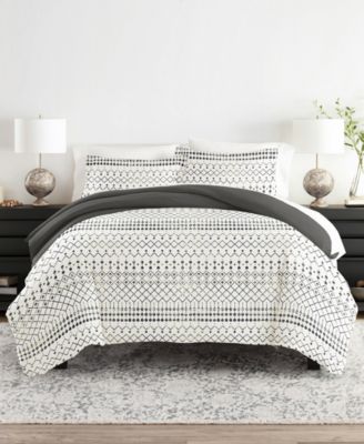 ienjoy Home Reversible Floral & Geometric Pattern 2 piece Duvet Cover Set, Twin/Twin XL