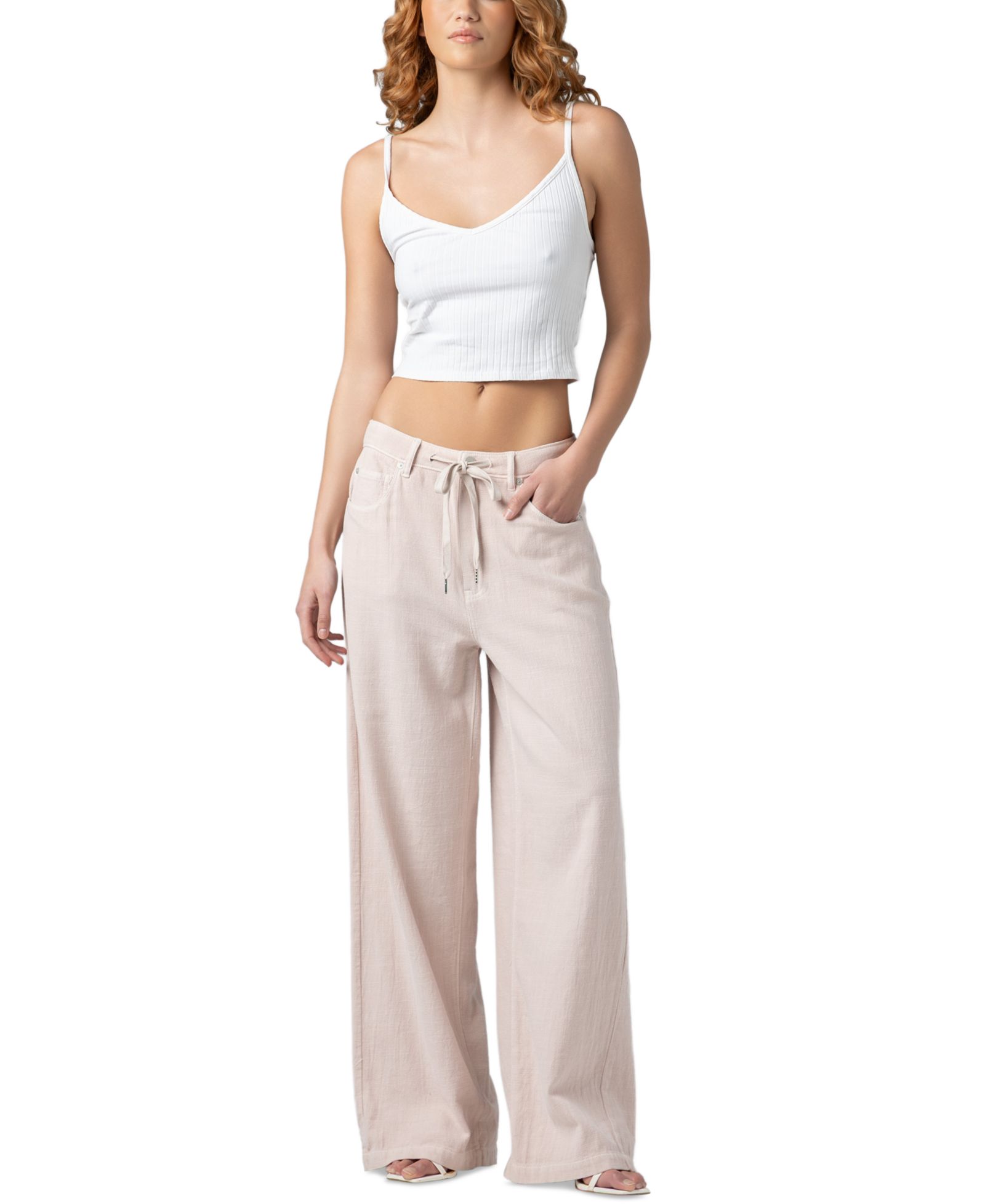 BLANK NYC Women's Low-Rise Baggy Pants