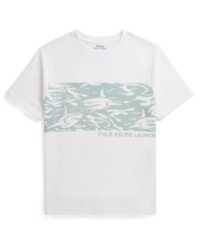 Детская футболка Polo Ralph Lauren Boys' Shark-Print Short-Sleeve Jersey