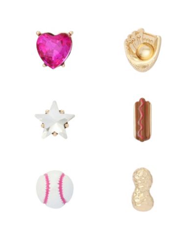 Набор серег-гвоздиков Betsey Johnson Faux Stone Baseball