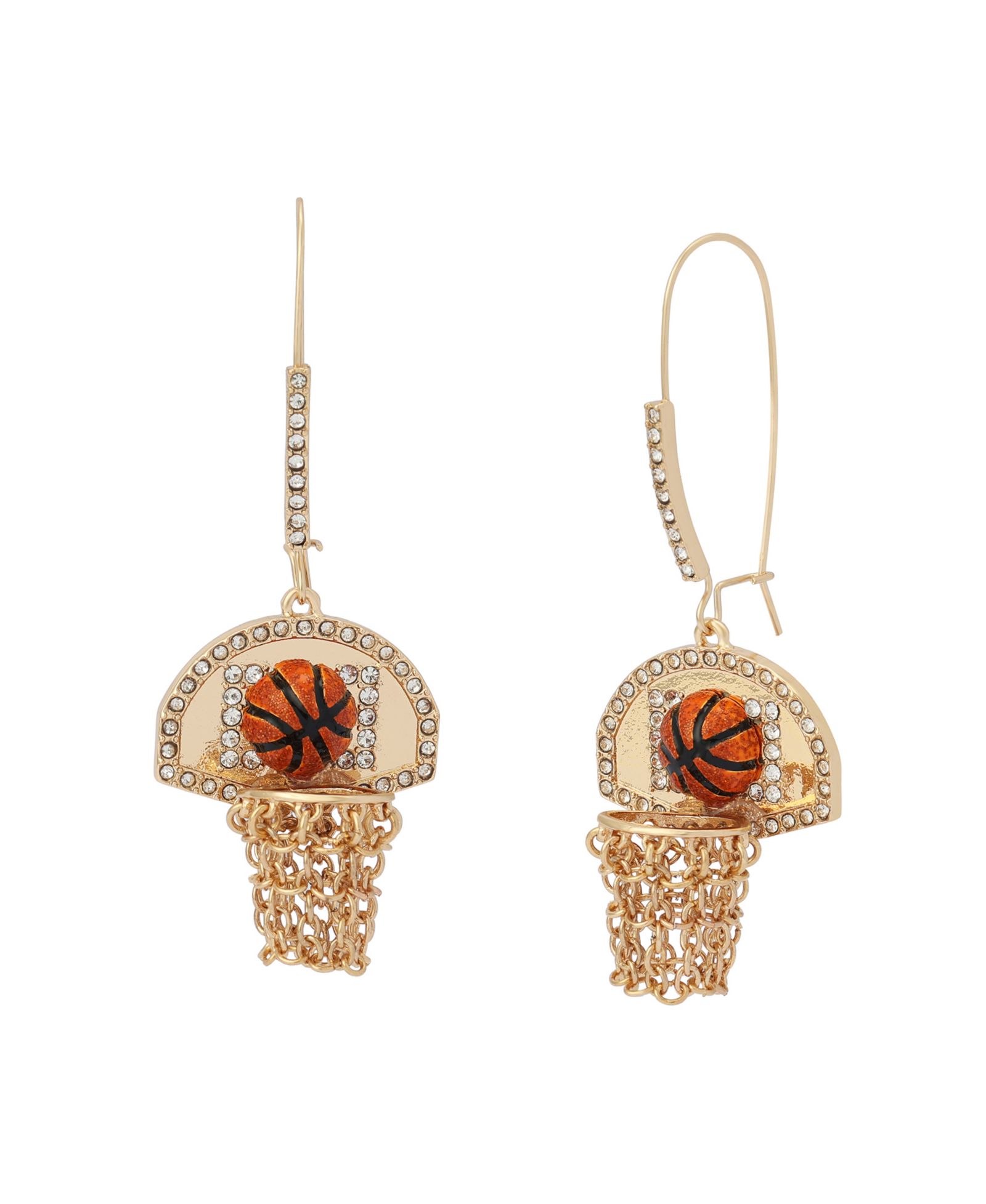 Серьги Betsey Johnson Faux Stone Basketball Dangle