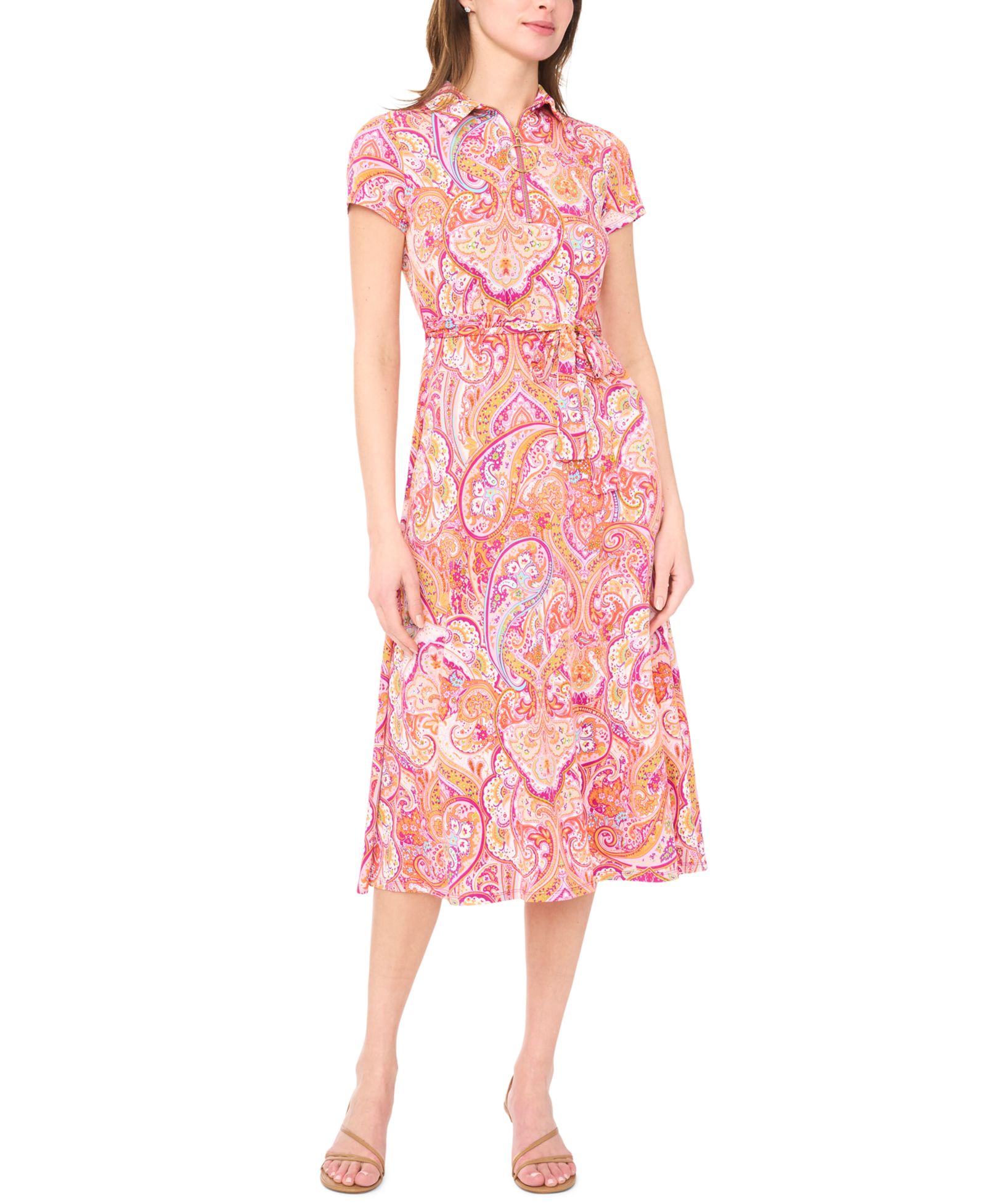 MSK Petite Collared Midi платье