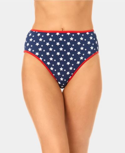 California Waves Women's Starstruck Mini Rib High-Waist Swim Bottoms