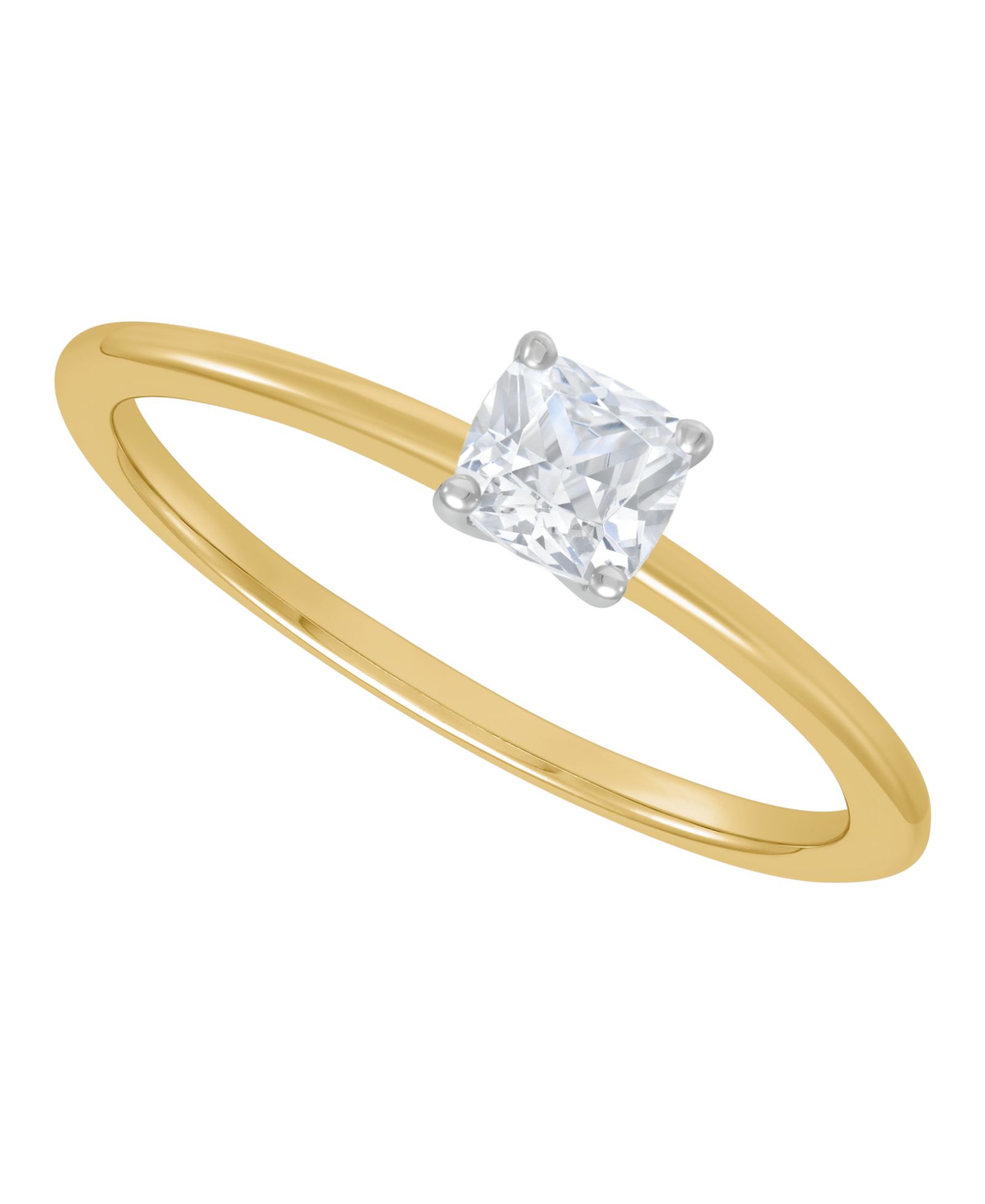 Помолвочное кольцо с бриллиантом IGI Certified Lab Grown Diamond Solitaire (1/2 ct. t.w.) в 14k White Gold или 14k Two Tone Gold