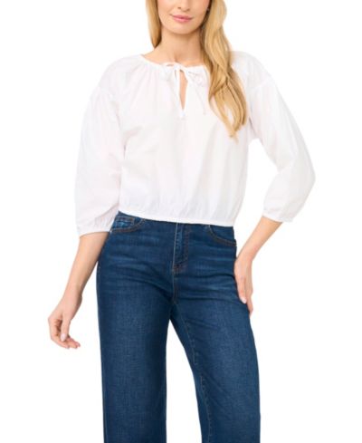 Женская блузка CeCe Women's Split Tie Neck Bubble Blouse