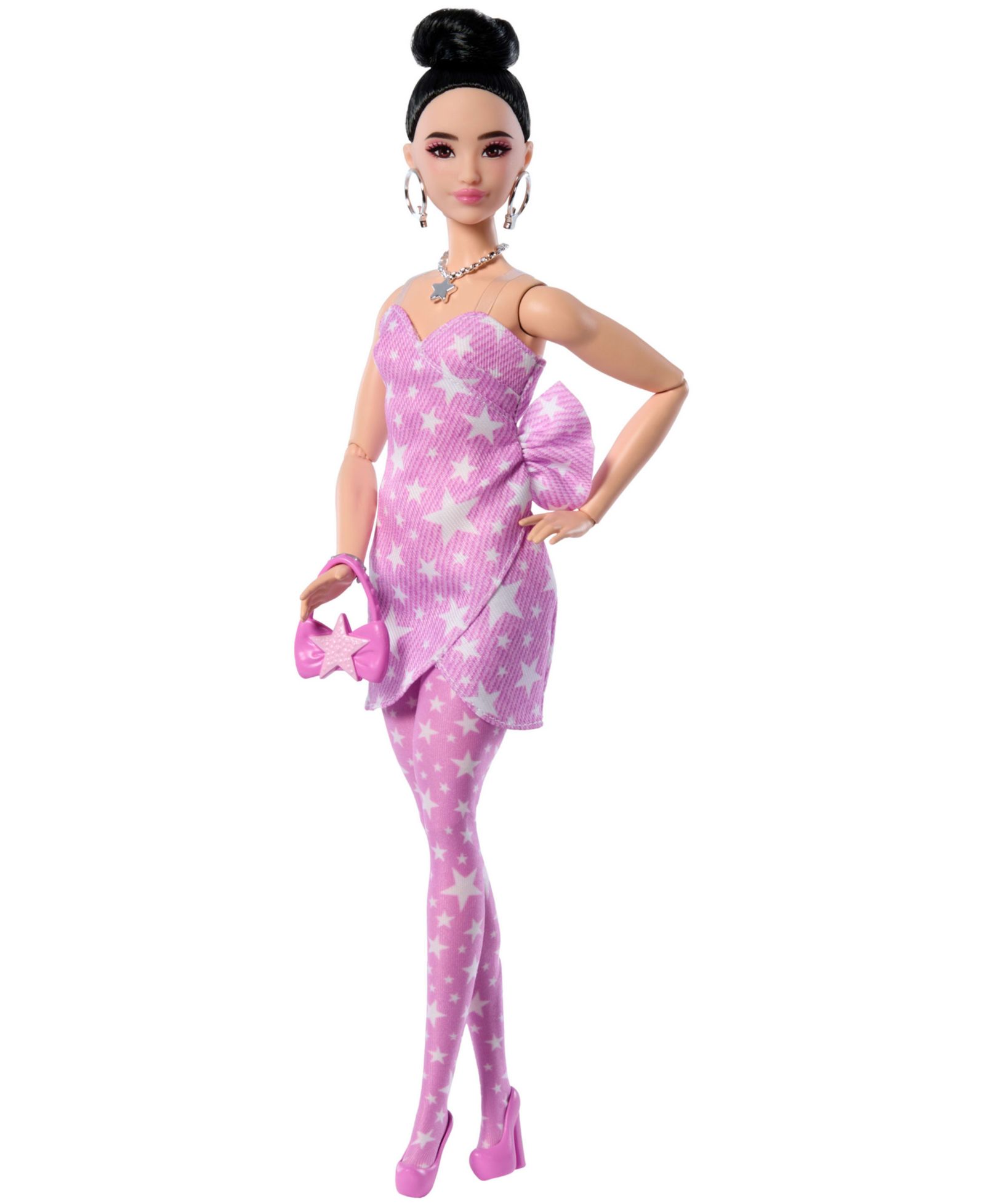 Barbie Deluxe Style Fashion Doll в платье с принтом Denim Star