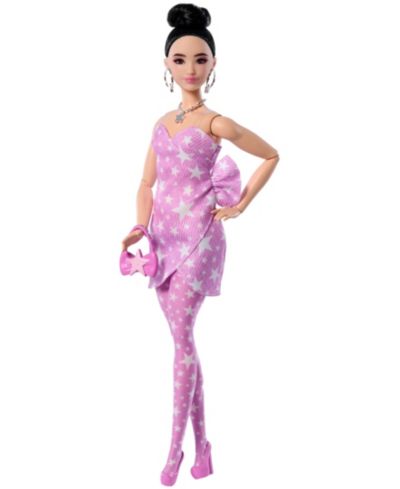 Barbie Deluxe Style Fashion Doll в платье с принтом Denim Star