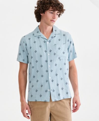 Sun + Stone Men's Carlos Printed Short-Sleeve Camp Shirt, Macy's Exclusive