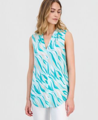 JM Collection Petite Serena V-Neck Top, Macy's Exclusive
