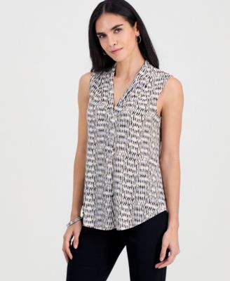 JM Collection Petite Ity Sleeveless V-Neck Top, Macy's Exclusive