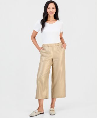 Брюки JM Collection Women's Wide-Leg Metallic-Threaded