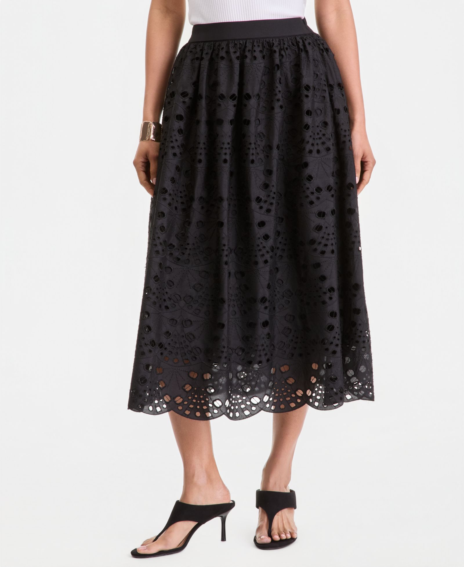 I.N.C. International Concepts Women's Eyelet Midi Skirt, Macy's Exclusive