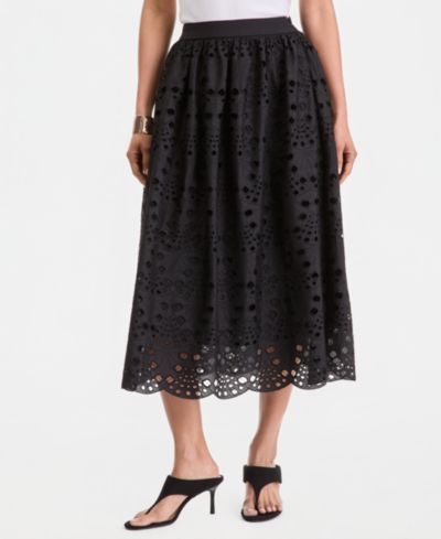 I.N.C. International Concepts Women's Eyelet Midi Skirt, Macy's Exclusive