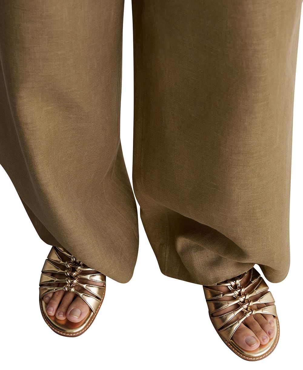 Женские сандалии REISS Agnes Gold Knotted Flat