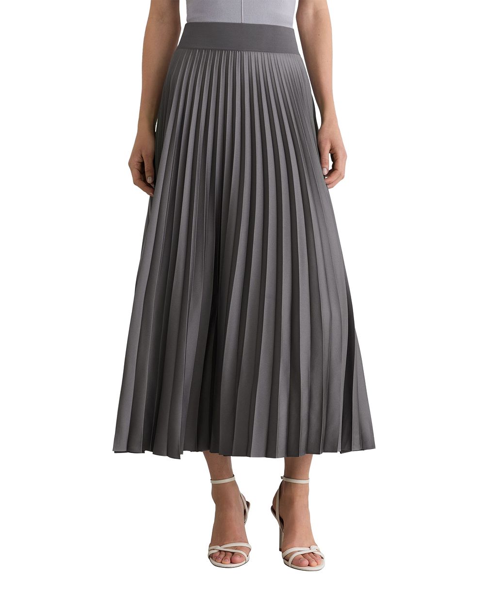 REISS Women's Seren Pleated A-Line Midi Skirt
