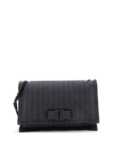 Сумка Salvatore Ferragamo Viva Bow Flap из напечатанной кожи, б/у