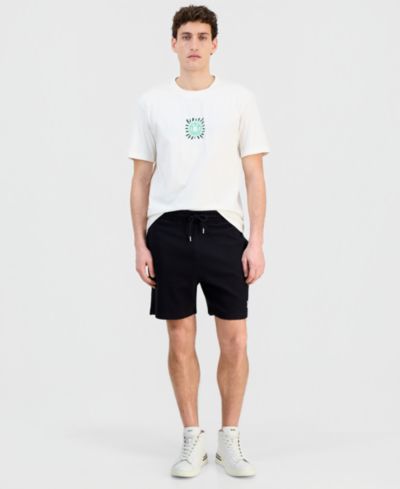 Мужские шорты Hugo by Hugo Boss из вафельного трикотажа с завязками, 7.9"