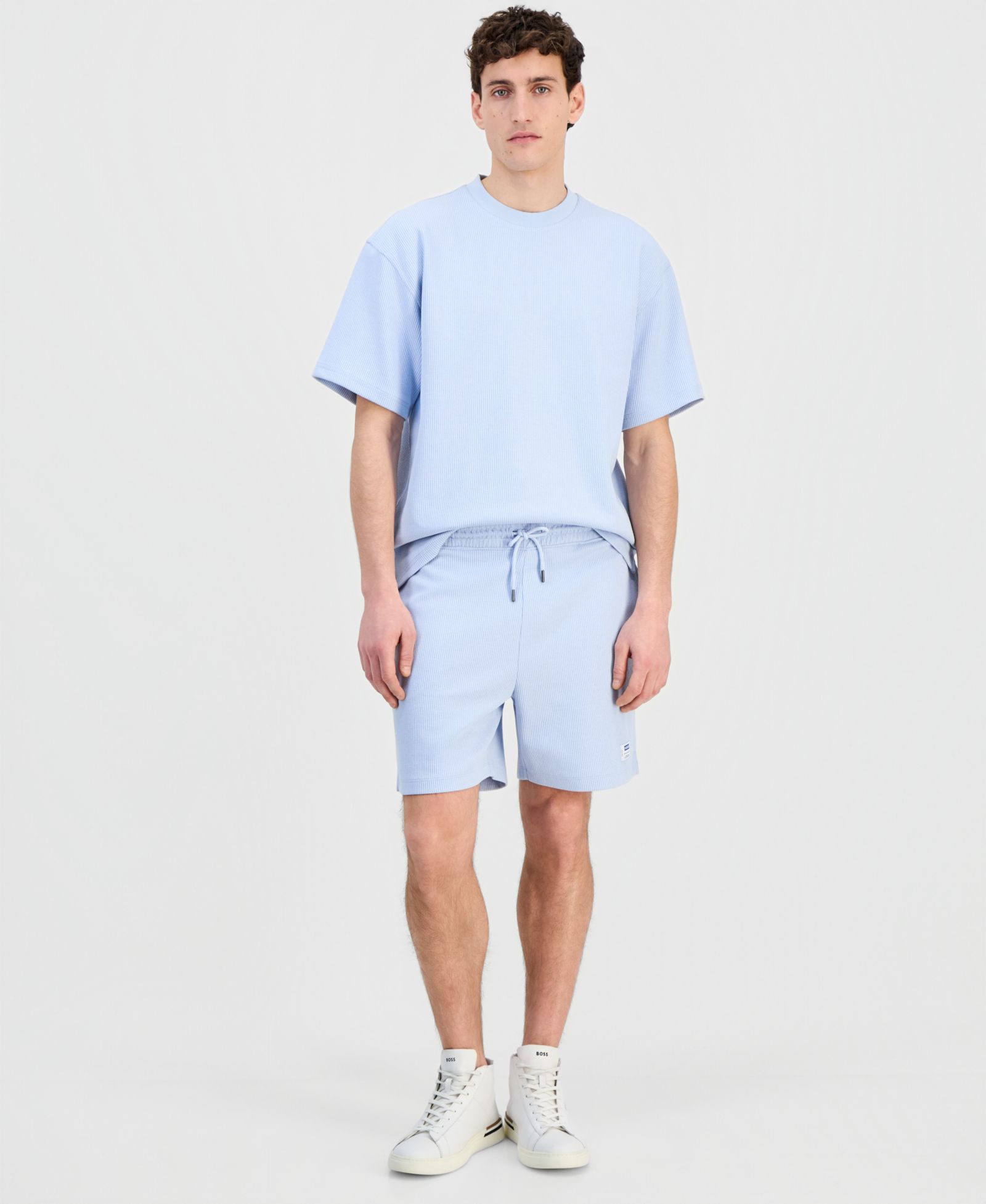 HUGO by Hugo Boss Men's Waffle Jersey 7" Drawstring Shorts