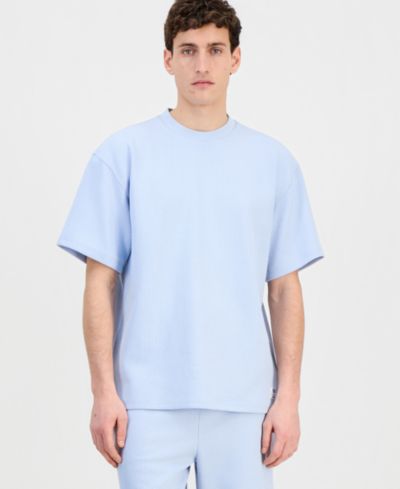 Hugo by Hugo Boss Men's Waffled Jersey Solid-Color Crewneck T-Shirt