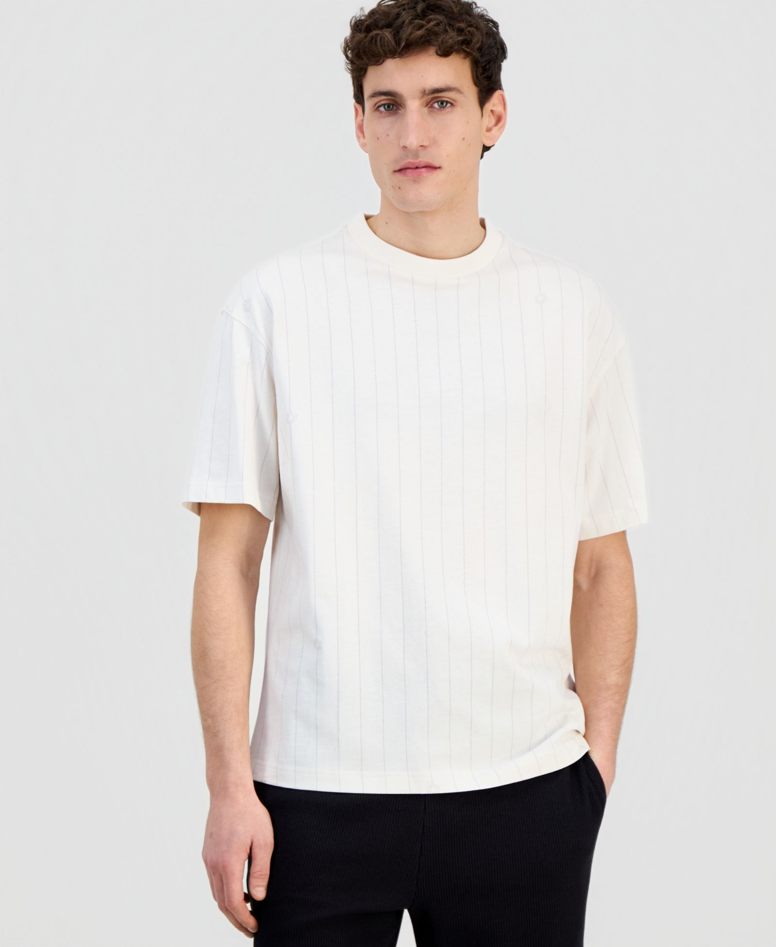 Hugo by Hugo Boss Men's Cotton Striped Crewneck T-Shirt